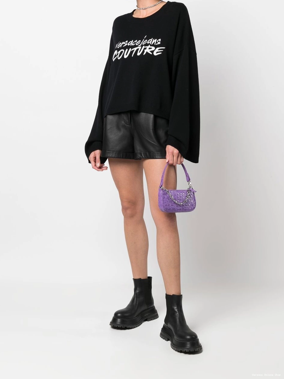 Affordable jumper wide-sleeve Women Versace Jeans embroidered-logo Couture 0810